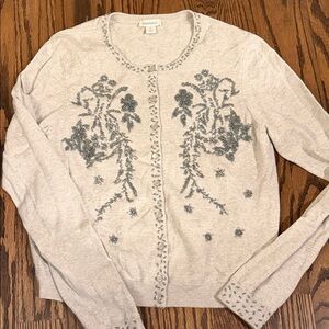 Sundance Gray Beaded Cardigan